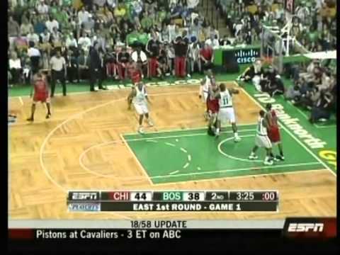 Derrick Rose 36 pts,11 ast vs Rajon Rondo 29 pts,7 ast, playoffs 2009 bulls vs celtics game 1