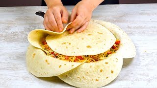Arrange 7 Tortillas In The Pan Like THIS &amp; Wait 40 Minutes – WOW!
