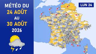 Weather forecast from Monday, August 24th to Sunday, August 30th, 2026