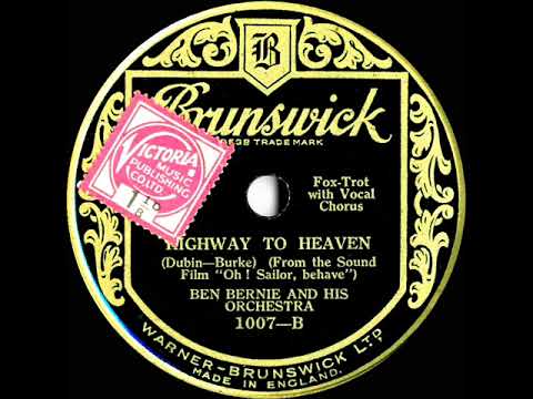 1930 Ben Bernie - Highway To Heaven (Pat Kennedy, vocal)