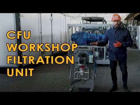 Industrial oil filtration with CFU unit