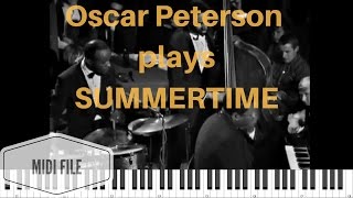 Oscar Peterson plays Summertime | Transcription + Midi File + Tutorial