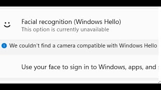 Windows 11: Fix Windows Hello Facial Recognition Not Working We Couldn