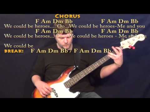 "Heroes (We Could Be)" Bass Guitar Cover Lesson in F with Chords/Lyrics