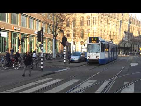 GVB Amsterdam 11G BN Tram 5 vanuit de Dam naar Amstelveen Binnenhof