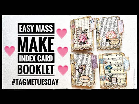 Easy Mass Make - Index Card Booklet #tagmetuesday