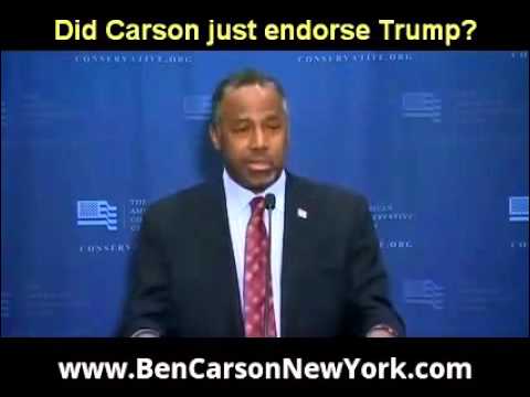 Dr Carson endorses Trump