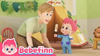 ⛺️ Indoor Camping Trip | Rainy Day Play for Kids | Bebefinn Playtime Musical