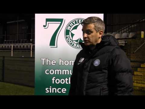 Post match interviews following the 3 - 0 win v Hythe Town