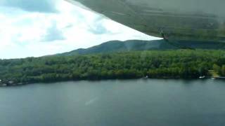 preview picture of video 'Cessna 195 Floatplane Takeoff from Greenville, Maine'