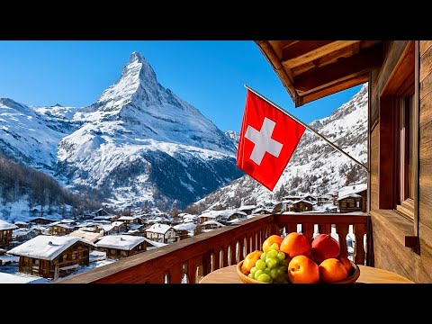 Zermatt Winter Walking Tour (4K) | Matterhorn Village in the Snow