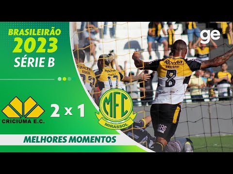 Gols e lances de Criciúma x Mirassol