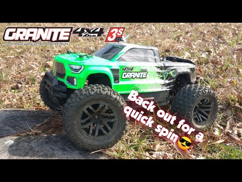 Arrma Granite BLX v3 Run with New SMC DV Extreme 3s 135c 5200mAh Lipos