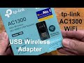 TP Link Archer T3U AC1300 Wireless WiFi USB Adapter Setup Review 2025