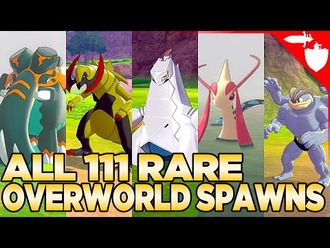All 111 Rare Overworld Spawns in Pokemon Sword and Shield