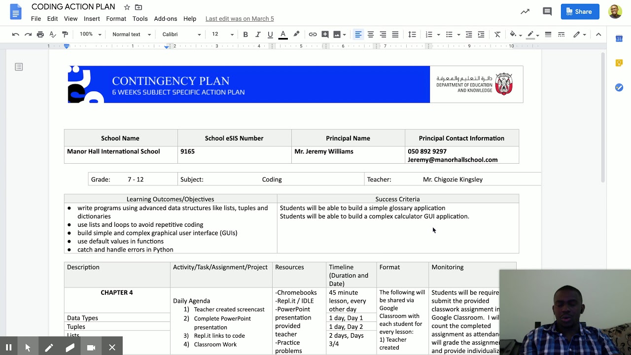 CODING ACTION PLAN - Google Docs