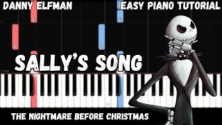 The Nightmare Before Christmas - Sally's Song (Easy Piano Tutorial)