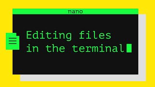 How to edit files in the Terminal (Mac & Linux)
