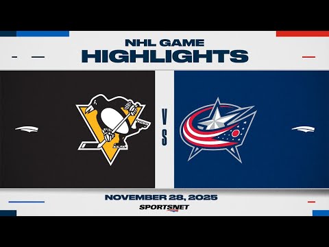 NHL Highlights | Penguins vs. Blue Jackets - November 28, 2025