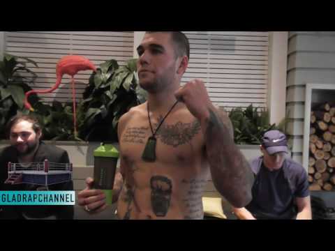 Robert Berridge gets weighed in prior to Adrian Taihia Face Off