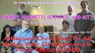 (Part 3 of 3) Enemies, masoretes defeated – god acts