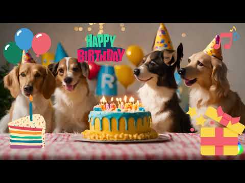 🐶 🎂 Barking Dogs Happy Birthday Song