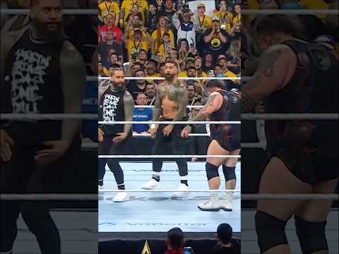 HELP IS ON THE WAY! The Usos have arrived! 👏👏👏 #WWECrownJewel