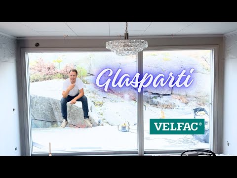 Sätter in ett STORT glasparti (skjutparti)