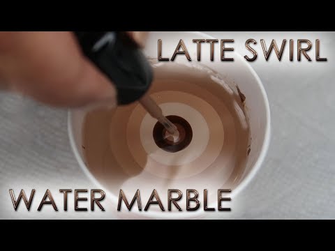 Latte Swirl | Water Marble March 2022 #6 | DIY Nail Art Tutorial | MSLP