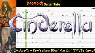 Don't Know What You Got (Till It's Gone) - Cinderella - Guitar + Bass TABS Lesson