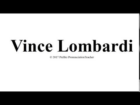 VINCE LOMBARDI pronunciation 🔥