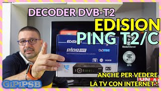 EDISION PING T2/C Decoder Digitale Terrestre - Potrai vedere il DVB-T2 e la tv via intenet con IPTV