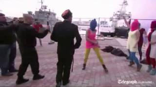 Pussy Riot dancing to &quot;Where There&#39;s A Whip There&#39;s A Way&quot; by Faster Pussycat in Sochi
