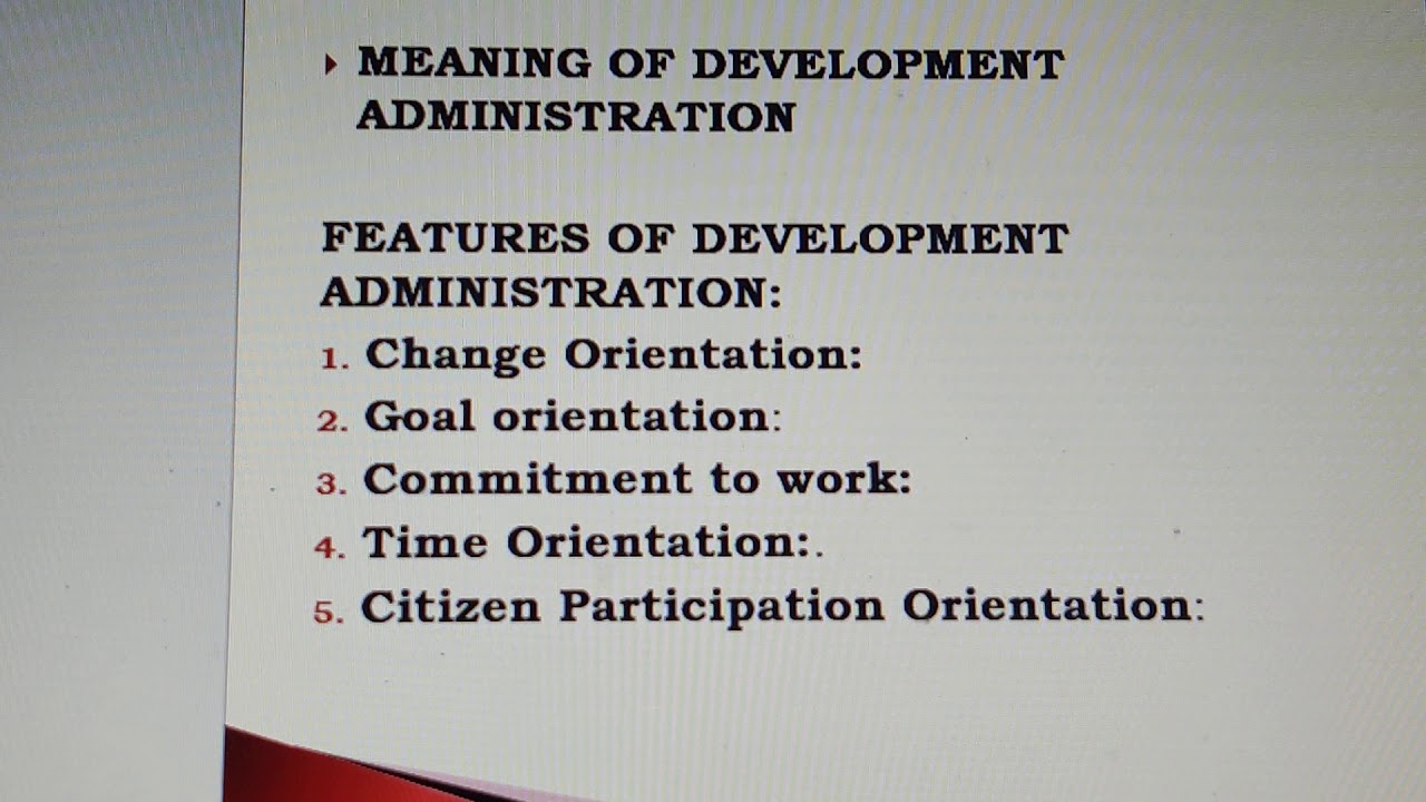 DEVELOPMENT ADMINISTRATION  SESSION 50