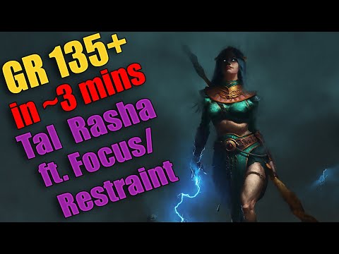 Diablo 3 Season 28 - Tal Rasha Meteor Wizard ~3 min GR135+ Speeds (Focus/Restraint Variant)