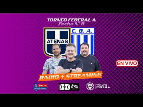​🔴 EN VIVO | ATENAS  VS ARGENTINO DE MONTE MAÍZ | Torneo Federal A Fecha 8 | Saque de Arco