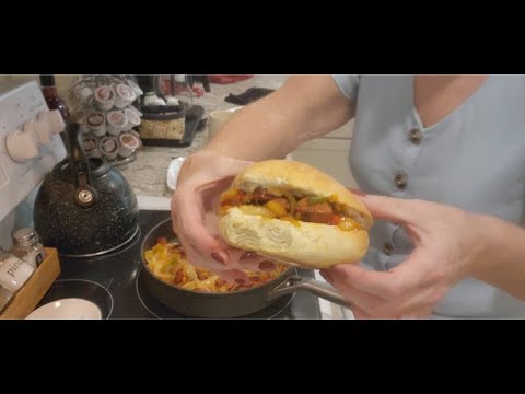 Portuguese Linguica and Peppers! With Portuguese buns made this morning! YUM!