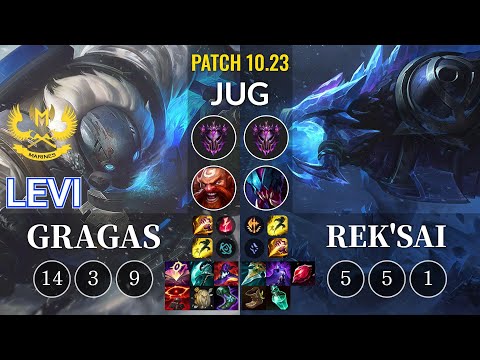 GAM Levi Gragas vs Rek'Sai Jungle - KR Patch 10.23