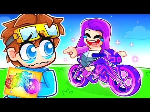 Pretending To Be A NOOB In Roblox Bike Obby Then Used A $100,000 Bike!