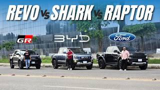 Download lagu BYD Shark P-HEV 2025 VS Ford Ranger Raptor 2022 VS Toyota Revo GR-S 2023. Drag Race   Road Test. mp3