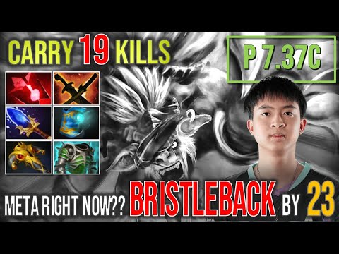 Tank in fountain!!!  23savage Bristleback Carry 19 Kills #gameplay4k #patch737d #fullgame #dota2