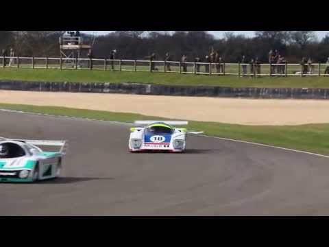 Epic Group C racing action at Goodwood circuit (LOUD sounds!) Peugeot 905, Nissan, Jaguar etc