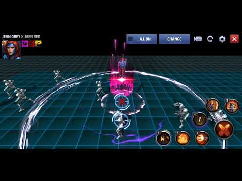 Marvel Future Fight - Jean Grey Tier 3 Gameplay abilities skills animations | ThUgAnGeL247