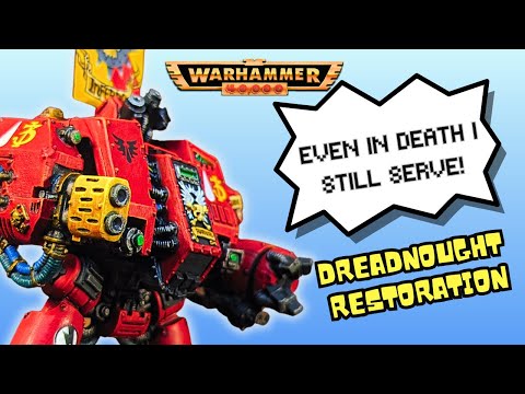 Retro Painting: Blood Angels DREADNOUGHT for my 2nd Edition Space Marines