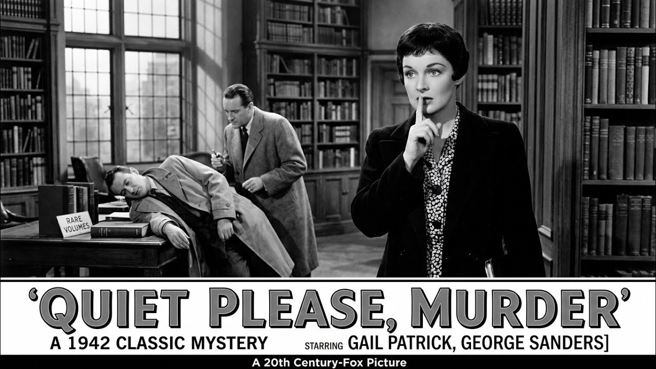 Quiet Please, Murder 1942 Film Noir Thriller   George Sanders, Gail Patrick, Ric