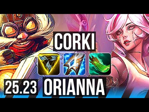 CORKI vs ORIANNA (MID) | 49k DMG, 14/6/17 | KR Challenger | 25.23