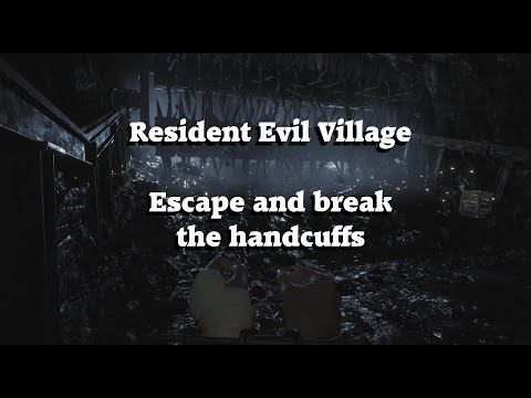 Resident Evil Village - Escape from the mine traps and spinning spikes handcuffs