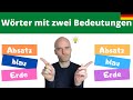 Wörter mit zwei Bedeutungen | A2 B1 B2 | Learn German | Deutsch lernen