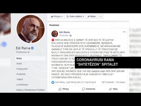 LIVE/ Edicioni informativ i orës 12:00 -15 mars 2020