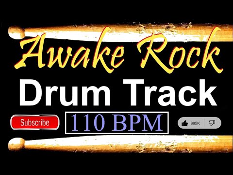 Awake Rock Drum Track 110 BPM, Drum Beats for Bass Guitar, Instrumental Drum Beat 🥁 534
